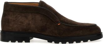Santoni Brown Suede Boots