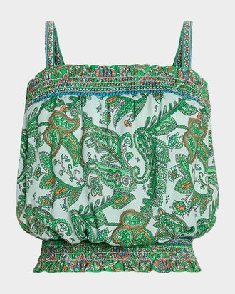 Ramy Brook Miley Paisley Crop Top