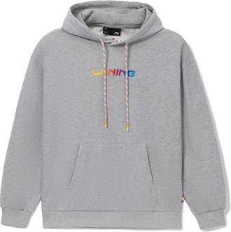 Li-Ning Embroidered Logo Hoodie Light Grey AWDS533-3