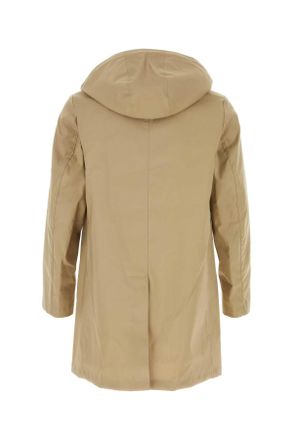 Mackintosh Mens Beige Cotton Cambridge Raincoat Fawn Exterior: Giubbini