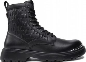 Karl Lagerfeld Mason Hi Lace Boots - Heren - Veterlaarzen - Zwart - 41 EU - Leer - Schoenen