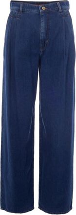 Max Mara Wide Jeans - Dames - Loose Fit Jeans - Blauw - XS - Katoen - Jeans