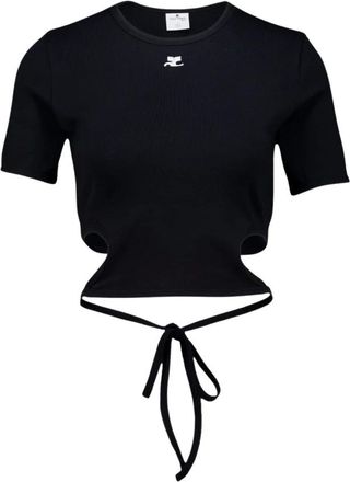 Courr&egrave;ges Mujer, Camisetas, Negro, Talla: S