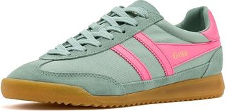Gola Tornado Womens Shoes Green Mist/Fluro Pink : 8.5 B - Medium, Leather