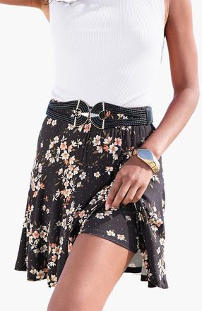 Lascana Flared Skort in Navy & Coral at Nordstrom, Size 10