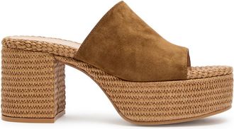 Gianvito Rossi Suede Espadrille Sandals - Beige - 41 (IT41 / UK8)
