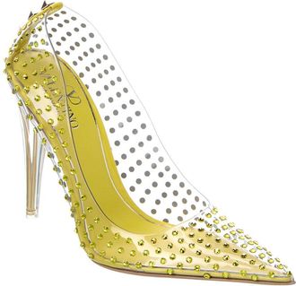 Valentino Rockstud 110 Vinyl & Leather Pump