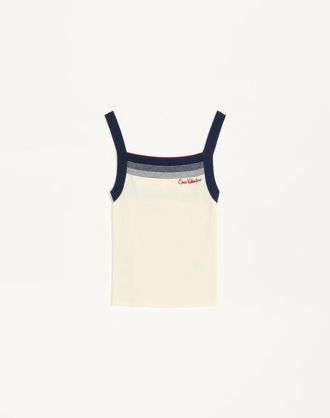 Valentino Top In Lana Donna BETULLA/NAVY XS