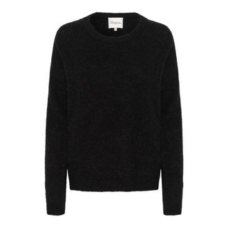 MY ESSENTIAL WARDROBE Black Knit Pullover Jumper - female - My Essential Wardrobe - Round-neck Knitwear - Black - 2XL - Knitwear