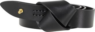Isabel Marant Black Lassio GB Twisted Knot Cow Leather Belt
