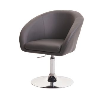 Hhg Nunca Usado] Silla De Comedor Hhg 247, Silla De Cocina Silla Giratoria Silla De Sal&oacute;n, Giratoria Regulable En Altura, Polipiel Gris