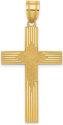 Diamond2Deal 14k Yellow Gold Laser Designed Cross