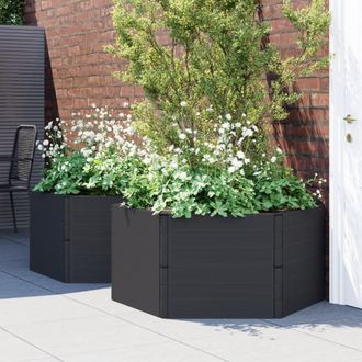 Berkfield Home Garden Planters 2 pcs Anthracite PP in Black
