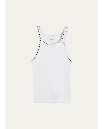 Re/Done Multi-Stud Ribbed Tank Top