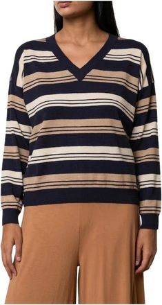 Kaos Kaos, Truien & Vesten, Dames, Blauw, L, V-neck Truien