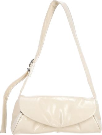 Jil Sander Cannolo Flap Shoulder Bag in White Leather