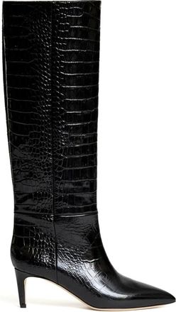 PARIS TEXAS Stiletto Boot 60 - Dames - Laarzen met Hak - Zwart - 37 EU - Leer - Schoenen
