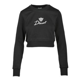 Diesel Felpa Corta - Dames - Sweatshirts - Zwart - S - Katoen - Hoodies & sweatvesten