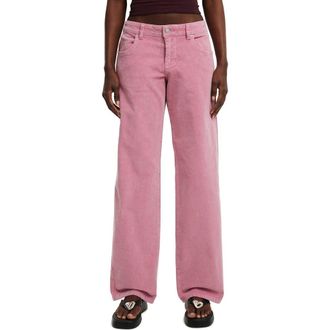Cotton On Womens Low Rise Straight Cord Pant in Washed Rose at Nordstrom, Size 0