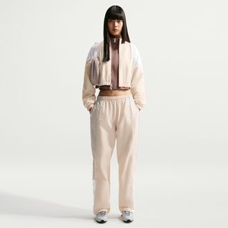 Nike Womens Nike Sportswear Oversized Mid-Rise Track Pants in White | IF0218-103