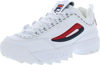 Fila Fila Womens Disruptor II Sneakers, White/Navy/Red-white, 7.5 UK