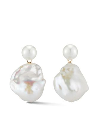 Mateo Bijoux Orecchini pendenti Duality in oro 14kt con perle