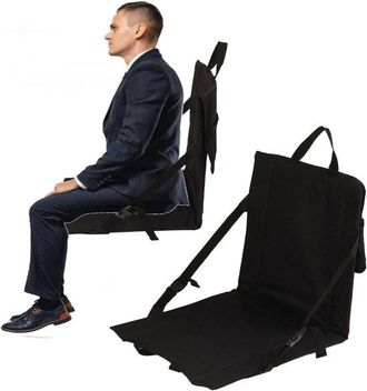 OEM Silla Plegable / Coj&iacute;n, Tela Oxford 600d, Silla De Camping, 42x40x3cm, Festival, Picnic, Silla De Playa, Silla Plegable, Impermeable, Negro