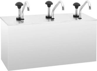 vidaXL Dispensador De Salsa De Acero Inoxidable 3 X 3,5 L Vidaxl