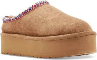 Madden Girl Womens Elyse Suede Platform Slipper In Tan