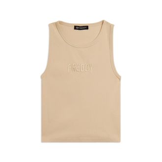 Freddy Canotta Cropped con logo FREDDY ricamato