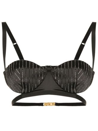 GCDS Top con strass - Nero