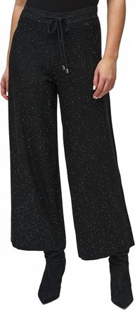 Joseph Ribkoff Sparkle Wide Leg Trousers In Black