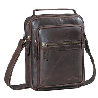 STILORD Lazzaro Small Leather Crossbody Bag for Men Genuine Leather Shoulder Bags for 10.9 Inch Tablet Adjustable Strap Travel Business Casual Daily Colour:za