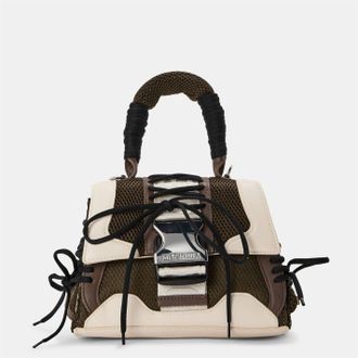 Steve Madden Womens Accessories Bdiego Box Bag with Silver Tone Hardware in Brn Multi - Brown - One Size