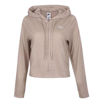 Nike (WMNS) Nike Sportswear Light Weight Jersey Hooded Jacket Asia Sizing Light Brown Beige IU0728-236