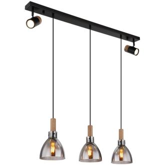 Globo Lighting Lampada a sospensione - Mattea - nero - metallo - grande - Globo