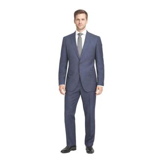HUGO BOSS Kostuums, Heren, Blauw, L, Wol, Regular Fit Wool Suit