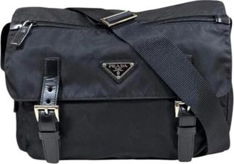 Prada Pre-owned Cross Body Bags, female, Black, Size: ONE SIZE Pre-owned Vintage Shoulder Bag