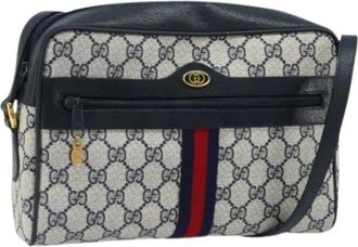 Gucci Pre-owned Vintage Schoudertas - Dames - Vintage Schoudertas - Blauw - ONE Size - Leer - Vintage