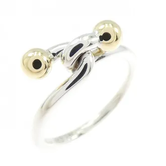 Tiffany & Co. Silver Yellow Gold Yellow Gold (18K) Silver 925 Band Ring (Pre-Owned)