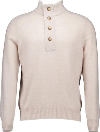 Gran Sasso Beige Stijlvol Model - Heren - Coltruien - Beige - L - Truien & Vesten