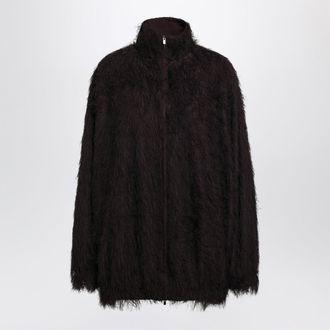 Frankie Shop Dark Brown Baxter Jacket With Fringe