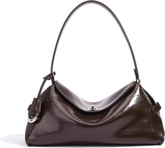 Generic Genuine Leather Womens Shoulder Bag Cowhide Leather Handbag Large (Burgundy)