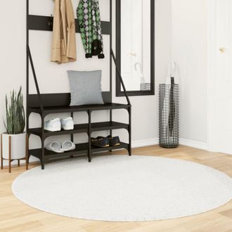 vidaXL Alfombra De Pelo Corto Oviedo Crema &Oslash; 160 Cm Vidaxl