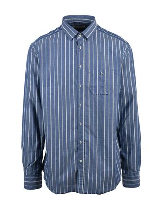 Deuxieme Shirt Denim Cotton Denim Men Shirt
