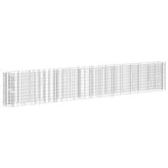 Berkfield Home Gabion Raised Bed Galvanised Iron 610x50x100 cm in Silver | Size: 610 x 50 x 100 cm