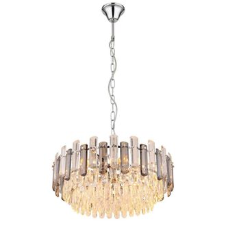 Netlighting Orgina Pendant Ceiling Light Chrome 12x E14 in Grey