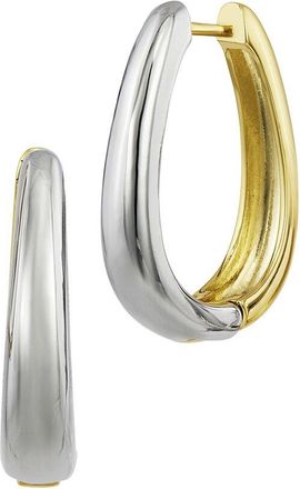 Savvy Cie Jewels Two-Tone Plated Hoop Earrings