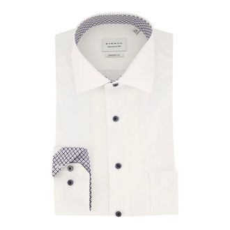 Eterna Heren, Overhemden, Wit, Maat: XL Katoen