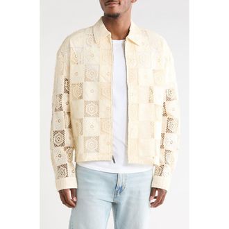 Honor The Gift Crochet Lace Patchwork Jacket in Bone at Nordstrom Rack, Size X-Large